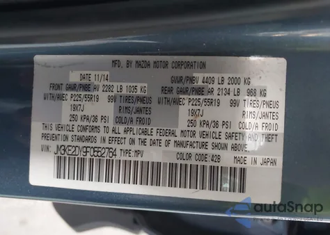 2015 Mazda Cx-5 Grand Touring from USA, damaged, VIN JM3KE2DY9F0552764